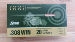 Amunicja GGG 308 Win. HPBT 168gr GPX13(op. 20nb.)